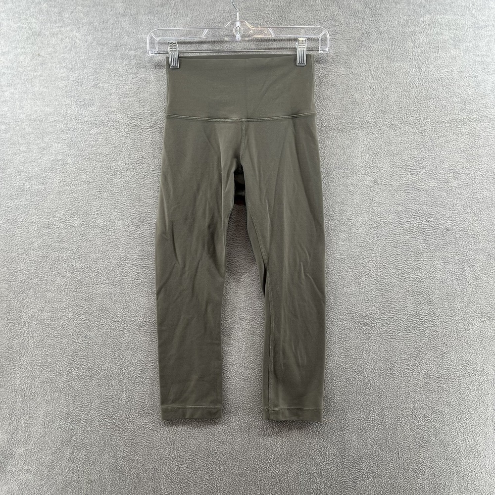 Lululemon Women's Size 4 Greens Spandex Stretch High Waisted Capri Leggings
